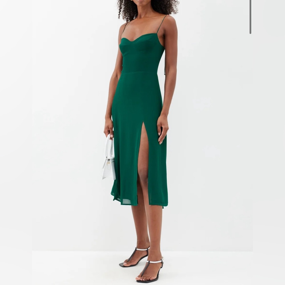 Reformation Green Juliette Dress